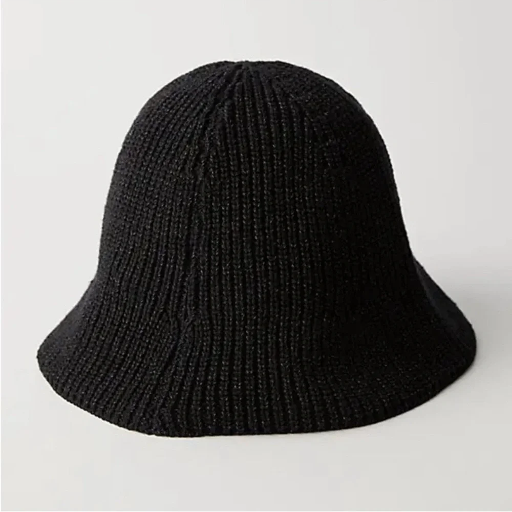 Free People Reflective Bell Beanie Hat Black